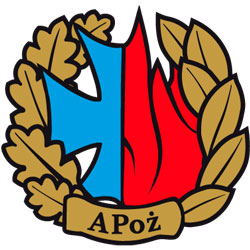 Logo akademii pożarniczej