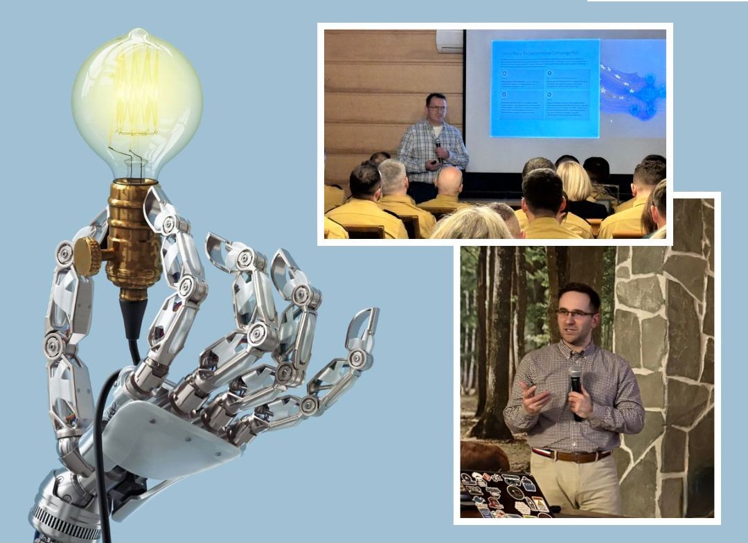 Wystąpienie przedstawicieli Koła Naukowego CNBOP-PIB w trakcie narady szkoleniowej organizowanej przez KW PSP w Katowicach